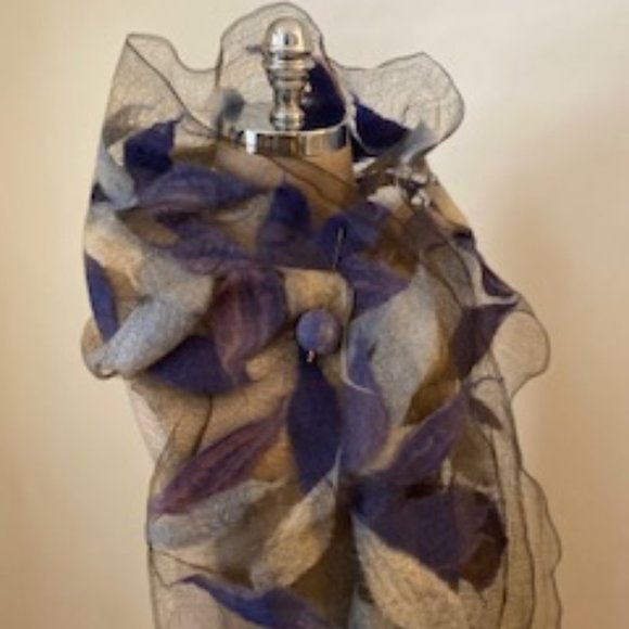 NWOT DESIGNER SILK ORGANZA & MERINO WOOL FELT - Picture 2 of 10